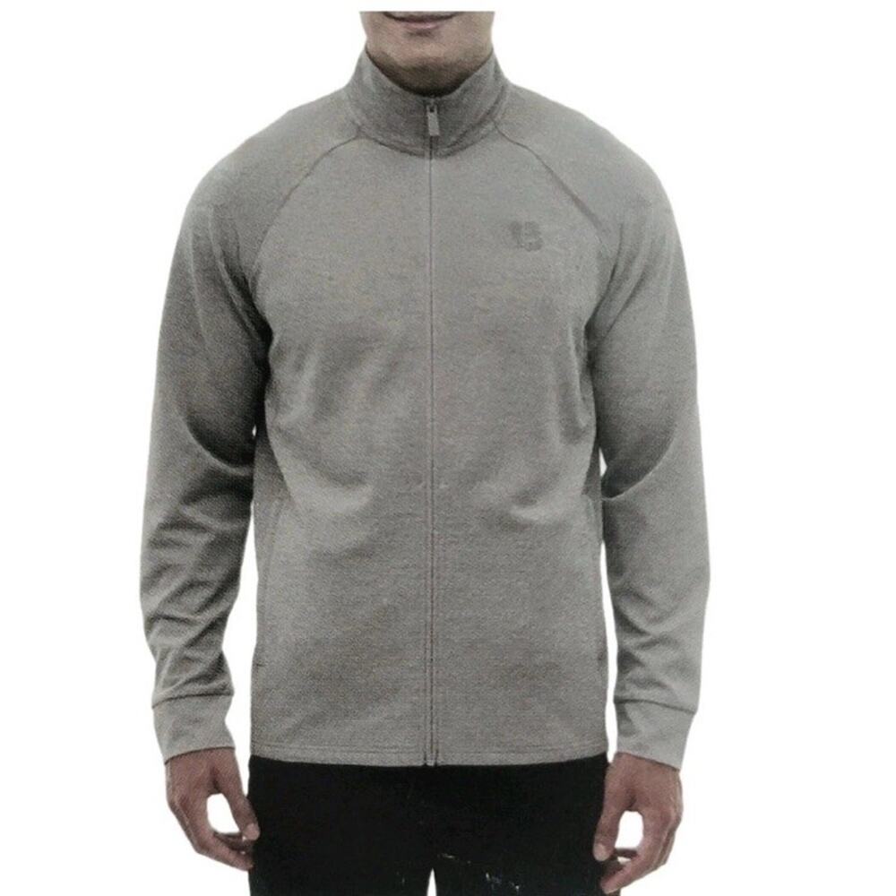 Bench Urbanwear Jacket Men L Gray Full Zip Moisture Wicking Activewear Athletic